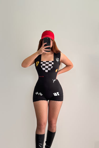 Disfraz F1 Ferrari negro