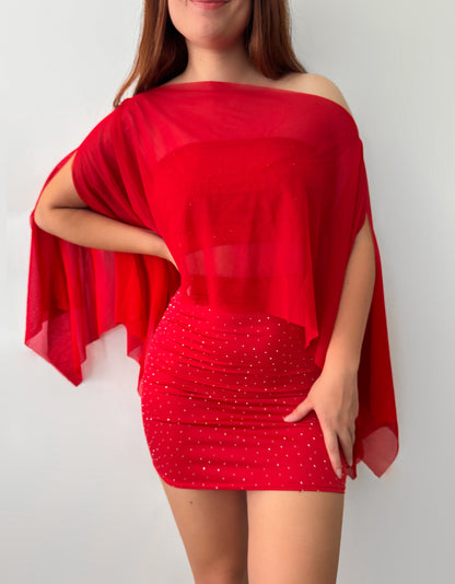 Conjunto brillo rojo