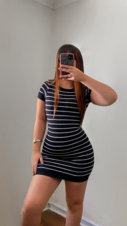Vestido rib negro