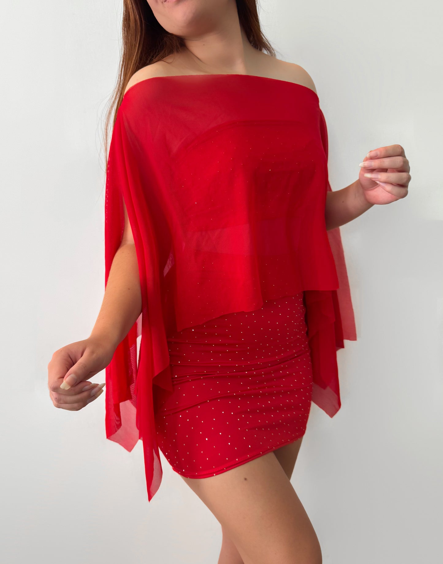 Conjunto brillo rojo