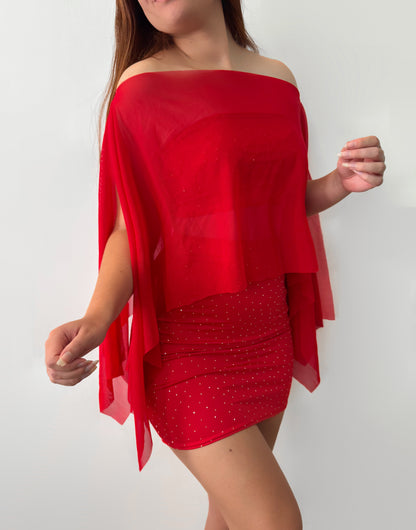 Conjunto brillo rojo
