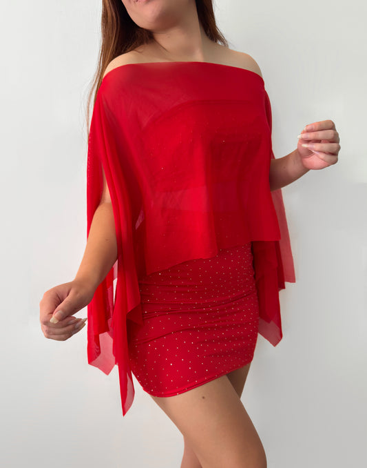Conjunto brillo rojo