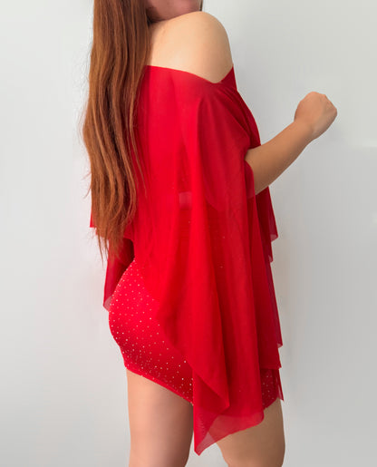 Conjunto brillo rojo