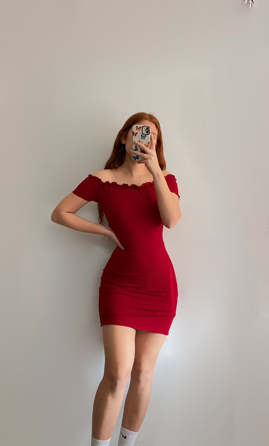 Vestido mangas caídas