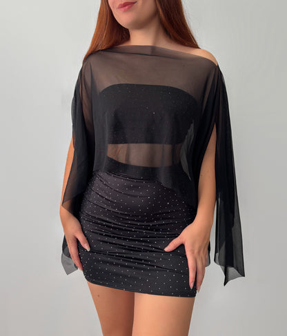 Conjunto brillos negro