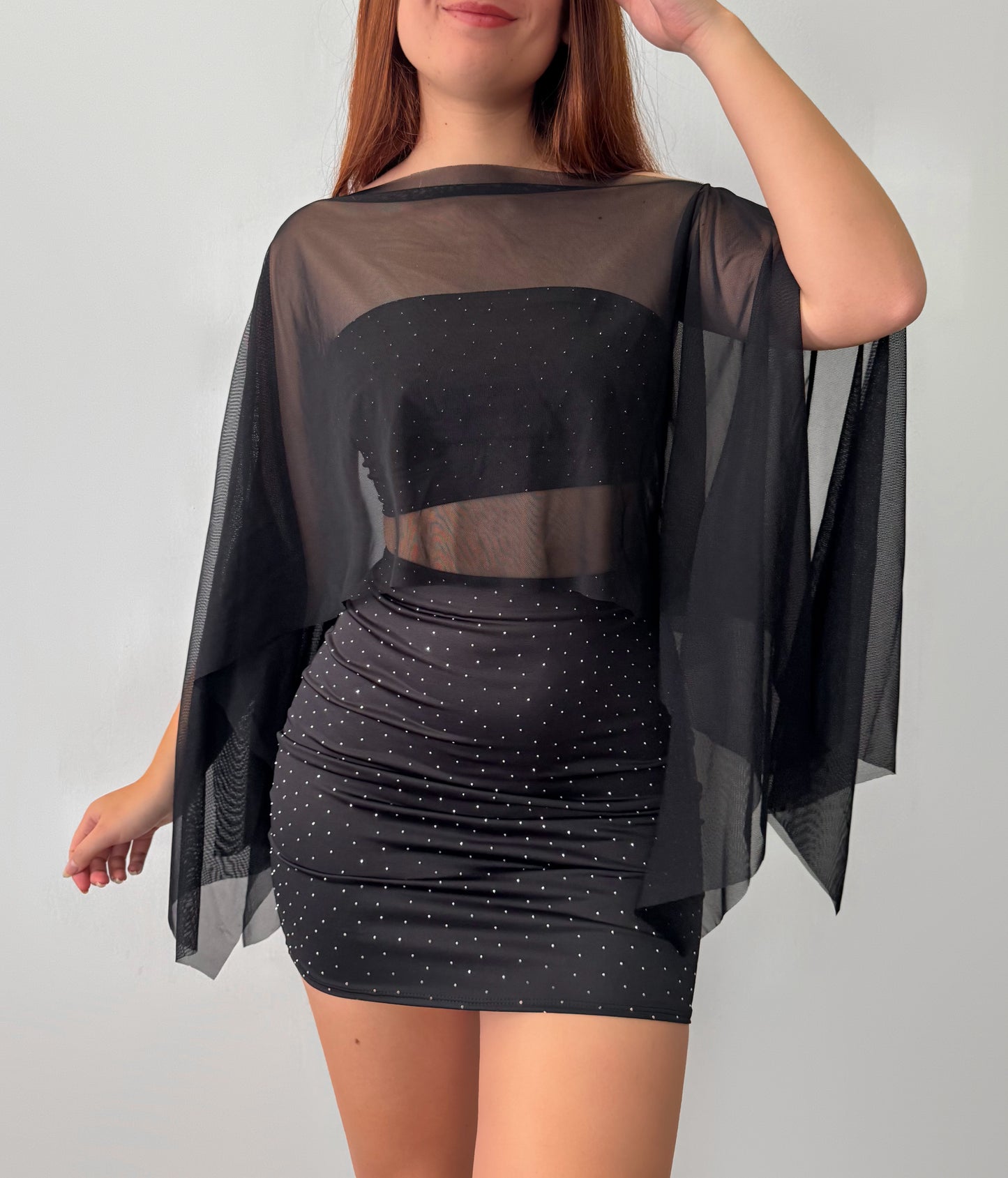 Conjunto brillos negro