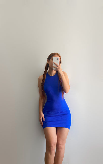 Vestido Rib sin hombros